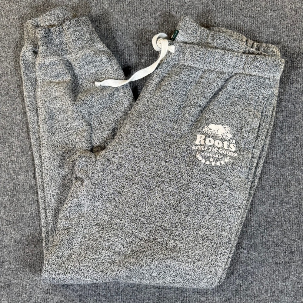Roots Athletic Goods Salt and Pepper Gray Jogger Sweatpants Mens Medium #4000